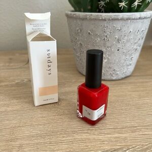 Sundays Nail Polish No.16 Classic Red – Non-Toxic Vegan Cruelty-Free 14ml New